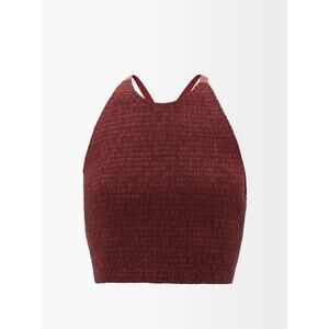 Three Graces London 'Agnes' Poplin Crop Top Size 2